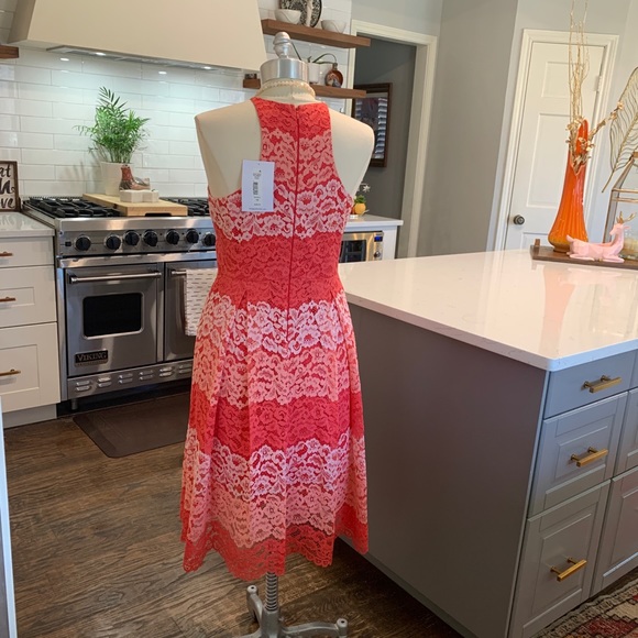 NWT Belle Badgley Mischka Peggy Lace Floral Dress - Picture 4 of 10